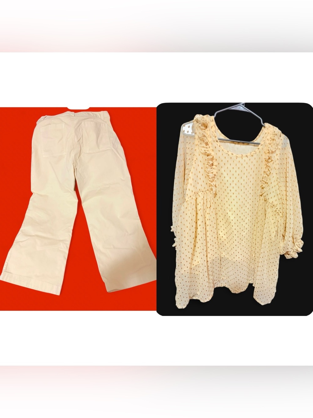 Kids Cream Ruffle Dot Blouse - Brand Unspecified